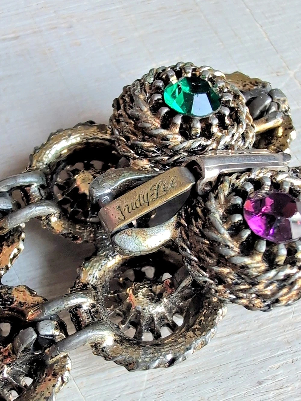 Judy Lee Multicolor Rhinestone Statement Bracelet - Picture 4 of 7